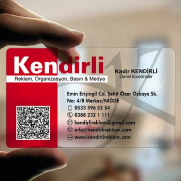 Şeffaf PVC Kartvizit