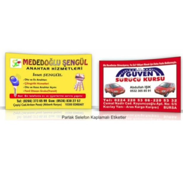 Parlak Selefonlu Etiket