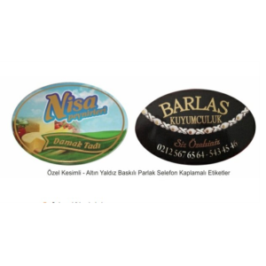 Özel Kesim Altın Yaldız Etiket